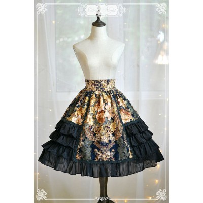 Doris Night Dark Night Rose Skirt